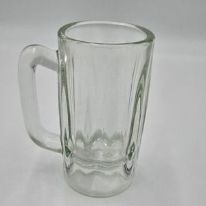 Vintage Glass Clear Heavy Beer Stein Root Beer Mug 5.5"×3"